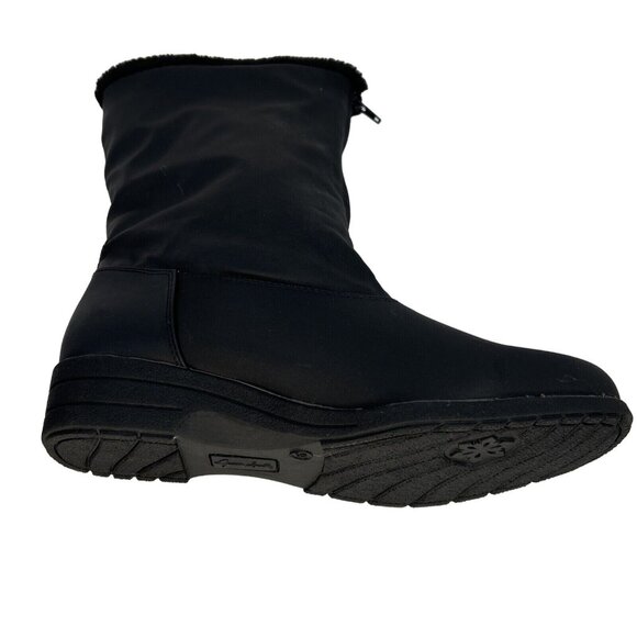 Judith Sport Faux Fur Lined Black Winter Snow Boots Womens 9M Snowflake Design - Picture 10 of 16